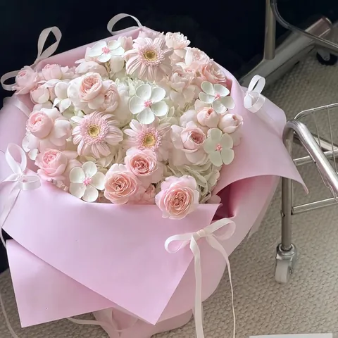 Papier d'Emballage en Mousse Épaissi Imperméable pour Bouquet de Fleurs DIY Emballage Cadeau Papier Éponge Laminé Floral