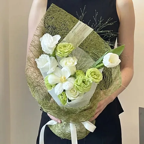 Wood-Free Fiber Paper Flower Wrapping Paper Hollow Mesh Artistic Material For DIY Florist Bouquet Decoration