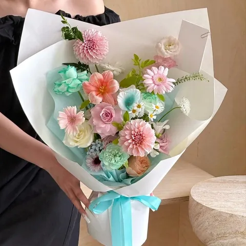 Solid Color Flower Wrapping Paper Fenghua Paper Series Waterproof Tear Resistant Matte Art Paper For Floral Bouquet Gift Packaging