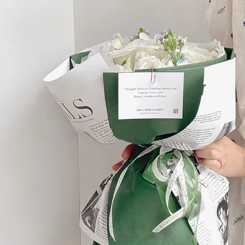 Waterproof Art Paper Flower Wrapping Paper Matte Solid Color Bouquet Packaging Materials For Florist Wedding Party Gift