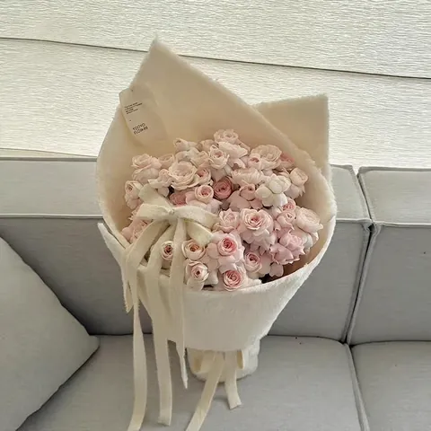 Geflockte Stof Bloemenverpakkingspapier Warm Pluche Doek Voor Boeket Verpakking Herfst Winter DIY Florale Materialen Effen Kleur