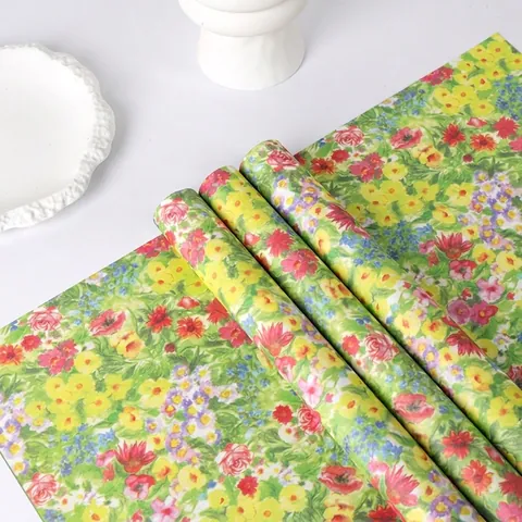 Vintage Oil Painting Style Floral Wrapping Paper For Flower Bouquet DIY Crafts Spring Themed Kraft Paper Gift Packaging