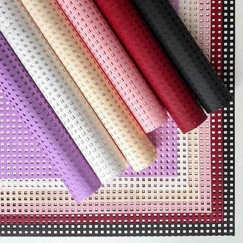 Modern Hollow Art Pure Kapok Paper Flower Wrapping Paper Geometric Grid Design Gift Packaging Art Paper For Bouquets Wedding Decoration