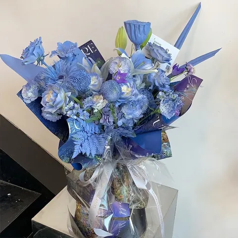 Carta da Imballaggio per Fiori Stile Pittura a Olio Romantico 10 Fogli Carta Kraft per Bouquet Regalo Materiale Artigianale