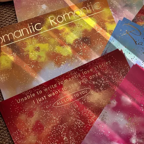 Colorful Fireworks Series Wrapping Paper Romantic Flower Packaging Specialty Paper With Hot Stamping For Valentine Day Wedding Party
