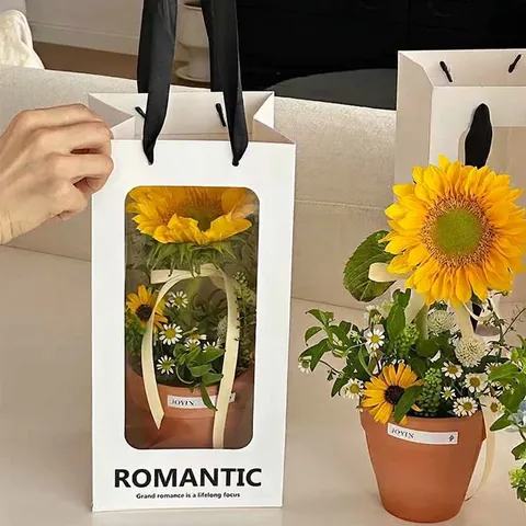 Mini Terracotta Plastic Planter Pot For DIY Crochet Flower Car Decoration Creative Drop-Proof Small Decorative Desktop Flowerpot