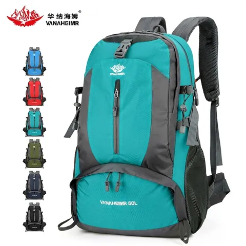 Vanaheimr 50L Large Capacity Outdoor Sports Backpack Waterproof Hiking Backpack For Travel Cycling Men Women School Bag