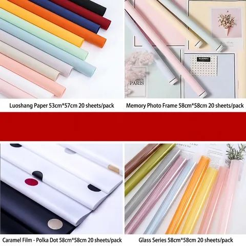 Waterdicht Speciaal Bloemenverpakkingspapier Koreaans Minimalistisch Glazuur Stippen Verpakkingspapier Voor Boeket Cadeau Decoratie