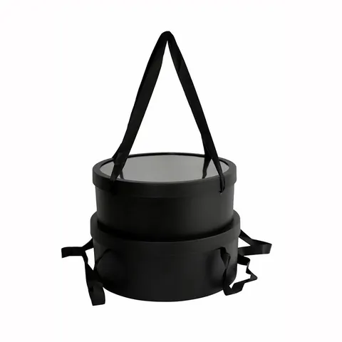 Scatole Regalo Rotonde Impermeabili Set Incastonato Con Manico Finestra Trasparente Per Fiori Frutta Scatola Rotonda Portatile Composizione Floreale Imballaggio Regalo Festa