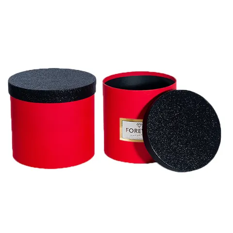 Round Heart Shaped Flower Packaging Gift Box Specialty Paper Hug Bucket With Handle Dreamy Starry Sky Pattern Luxury Paper Box