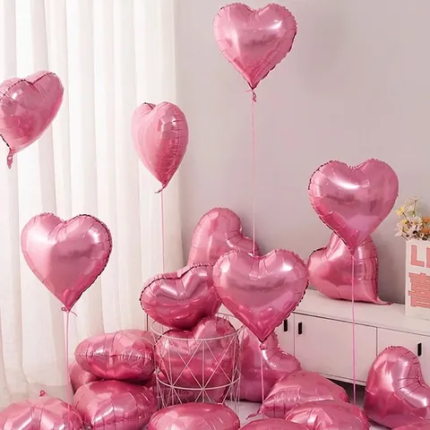 Metallic Chrome Latex Balloons Aluminum Foil Heart Astronaut Shape Balloon For Wedding Birthday Party Bouquet Decoration