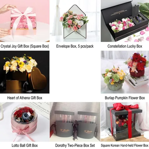 Koreanischer Blumen-Geschenkkarton Herzform Papp-Umschlagbox Jute-Kürbis-Bouquet-Verpackungsbox Für Valentinstag Hochzeit Party Geschenkverpackung