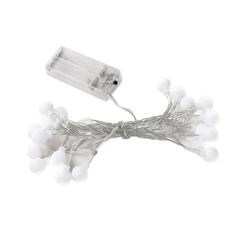 Warm White LED Globe String Lights Starry Sky Decorative Lights Battery Operated For Bedroom Dorm Decor Christmas Party Indoor Lighting
