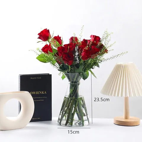 Clear Flower Bouquet Inner Liner Base Transparent Plastic Vase Floral Arrangement Support Tool For Wedding Home Decoration