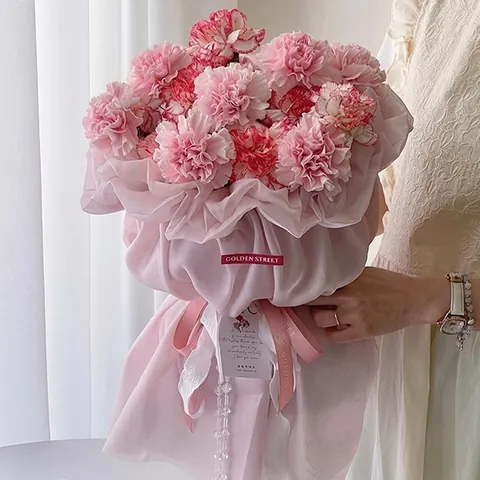 Gasa de Embalaje de Flores Elástica Estilo Falda de Princesa de San Valentín Material de Ramo DIY Malla Coreana