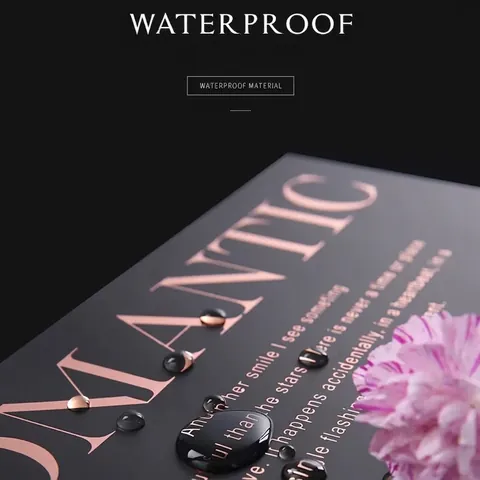 Wasserdichtes Blumenverpackungspapier Perlmuttfolie Bronzierender Rand Romantisches Textdesign Für Blumenstrauß Geschenkkarton Hochzeit