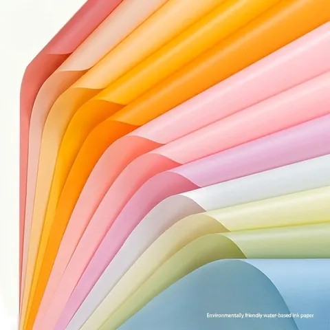 Waterproof Korean Matte Flower Wrapping Paper Double Sided Color Block Bouquet Wrapper For Flower Shop Gift Decoration