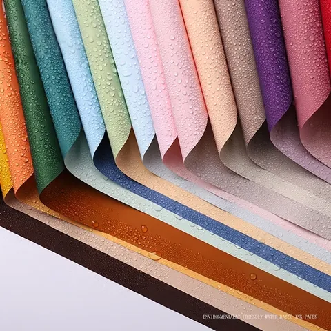 Waterproof Korean Matte Flower Wrapping Paper Double Sided Color Block Bouquet Wrapper For Flower Shop Gift Decoration