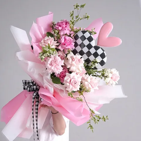 Papel de Embalaje de Flores Degradado Impermeable Película de Purpurina Material de Florista para Envolver Ramos de Boda