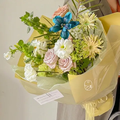 Film de Gelée OPP Transparent Coloré Papier Cellophane Imperméable pour Emballage de Bouquet de Fleurs Fournitures Florales