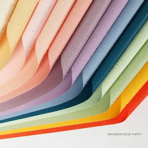 Macaron Solid Color Flower Wrapping Paper Waterproof Pearl Paper For Floral Bouquet Gift Wrap Korean Minimalist Packaging Paper