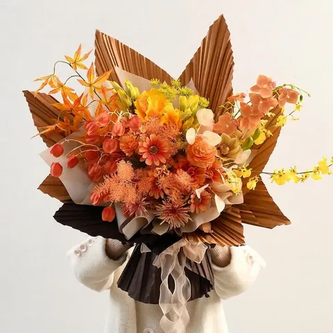Carta da Imballaggio per Fiori a Tinta Unita Serie Rabbit Ear Carta Goffrata Plissettata Impermeabile Bordo Ondulato Materiale per Confezioni Regalo per Bouquet Festa