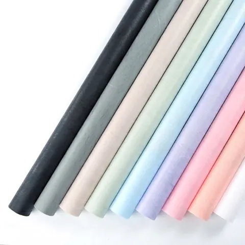 Carta da Imballaggio per Fiori Tinta Unita Opaca Marshmallow in Fibra Carta per Confezioni Floreali Regalo