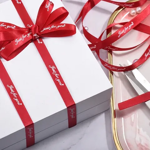 Nastro in Raso di Poliestere Stampato Just For You per Confezioni Regalo Scatole Matrimonio Compleanno DIY Crafts Nastro Decorativo