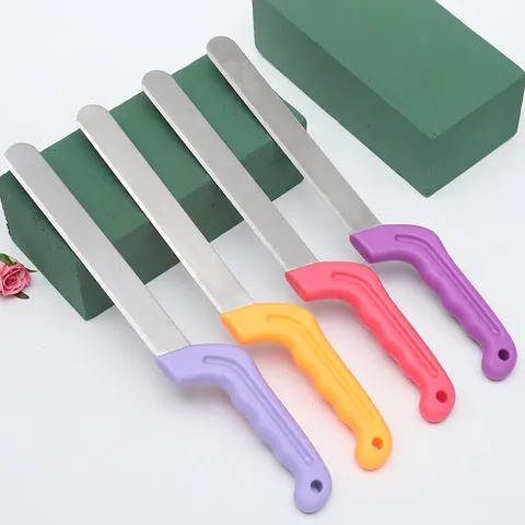 Coltello per Taglio Schiuma Floreale Professionale in Acciaio Inossidabile per Fioraio Strumento di Taglio DIY Con Impugnatura Ergonomica