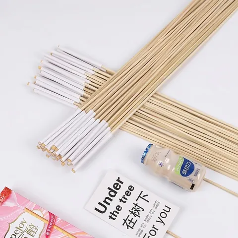 Natural Bamboo Skewers With Nano Adhesive Tape For DIY Snack Lollipop Bouquet Wrapping Floral Packaging Supplies Gift Accessories