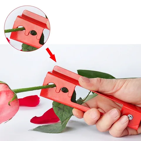 Pinza per Spine di Rosa in Ferro Strumento da Giardino Professionale per Rimozione Spine Pinza per Foglie in Metallo Rosso