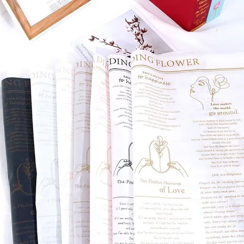 Papier De Soie Imprimé Anglais Moderne Pour Bouquets De Fleurs Papier Sydney Artistique Pour Emballages De Cadeaux Floraux Et Doublure Étanche