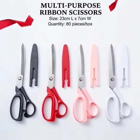 Multi-purpose Stainless Steel Floral Scissors Tailor Shears Ribbon Paper Cutter Ergonomic Handle For Flower Shop Sewing Gift Wrapping Office Tool