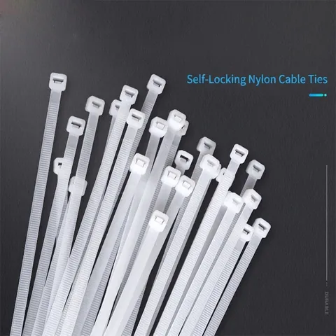 Durable Nylon Self-locking Cable Ties Strong Plastic Zip Ties For Home Office Cable Management Wire Organizer Straps