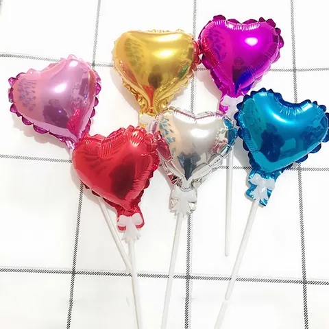 Heart Shaped Aluminum Foil Balloon Metallic Finish Decorative Balloon For Wedding Birthday Party Celebration Event Supplies