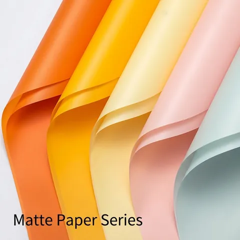 Waterproof Korean Style Matte Flower Wrapping Paper Semi-Transparent Foggy Light Paper For Bouquet Packaging Florist Supplies