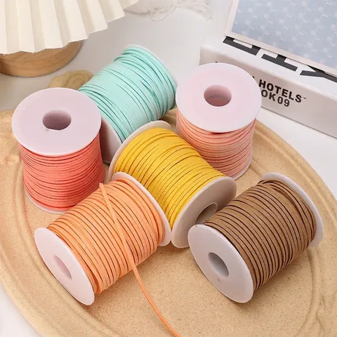 Koreanischer Stil Wildlederimitat Kordel Doppelseitiges Samtband Lederseil Für DIY Handarbeit Blumenverpackung Schnur