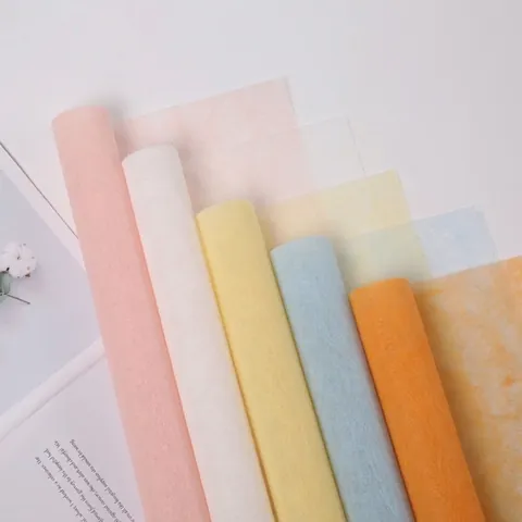 Koreaanse Stijl Katoenvezel Bloemen Inpakpapier Doorschijnend Boeket Voeringpapier Voor Cadeauverpakking Floraal Decor