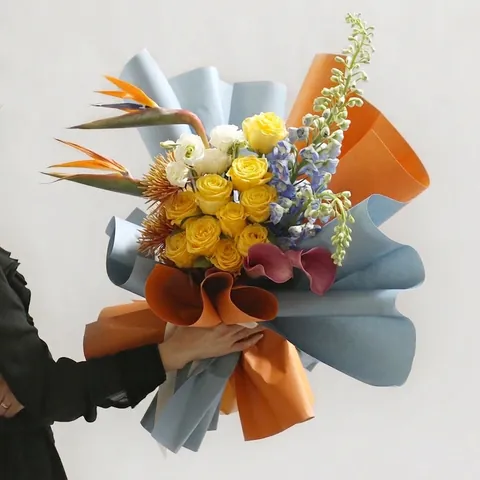 Waterproof Flower Wrapping Paper Roll Solid Color Matte Art Paper Bouquet Packaging Sheets For Florist Gift Wrapping Supplies