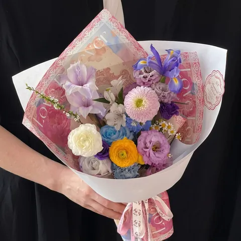 Papel de Embalaje de Flores Romántico Papel Kraft Borde de Encaje Patrón de Rosas Mariposa Decoración de Ramo para San Valentín Boda Fiesta