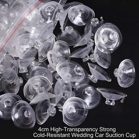 Transparent PVC Suction Cups Wedding Car Decor Mushroom Head Non-Marking Strong Adhesion Floral Decor Fixing Tool For Events