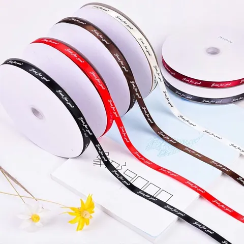 Polyester Satijnen Lint Bedrukt Just For You voor Bloemboeket Cadeauverpakking DIY Craft Bruiloft Feest Decoratie Lint