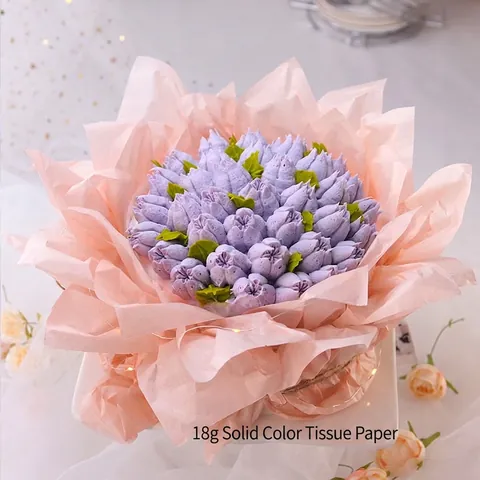 Carta Velina per Imballaggio Bouquet Floreali Tinta Unita Carta Decorativa per Confezioni Regalo di Fiori
