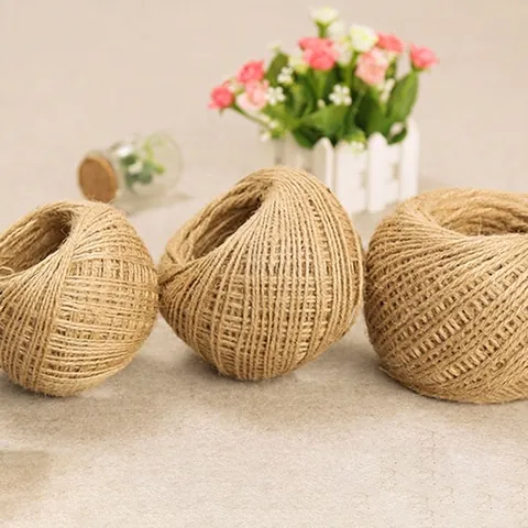 Natural Jute Twine Vintage Hemp Rope For Floral Gift Wrapping DIY Craft Handwoven Twine Decorative Cord For Flower Shop