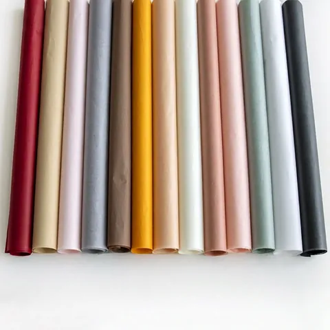 Waterproof Cotton Paper Flower Wrapping Paper Roll Thickened Florist Bouquet Packaging Material For Gift Decoration Multi Colors
