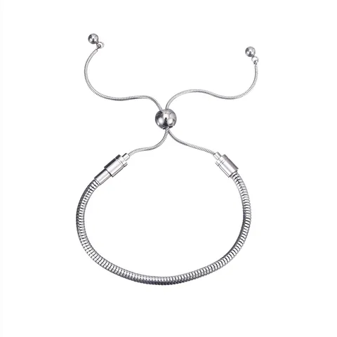 Unisex Stainless Steel Snake Chain Bracelet Waterproof Non-fading DIY Charm Bracelet Heart Pendant For Men Women Jewelry