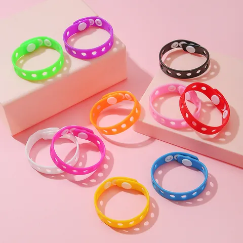 Verstellbare Silikon Armbänder Für Kinder Bunte PVC Armbänder Elastische Armreifen Valentin Erntedankfest Partygeschenk