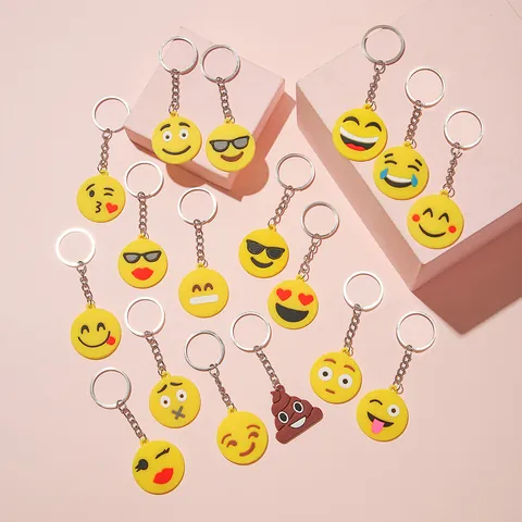 Portachiavi Emoji Cartoon in PVC Morbido Pendente per Borsa Smile Face Regalo Creativo per Feste e Celebrazioni Accessori