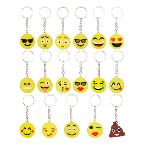 Portachiavi Emoji Cartoon in PVC Morbido Pendente per Borsa Smile Face Regalo Creativo per Feste e Celebrazioni Accessori