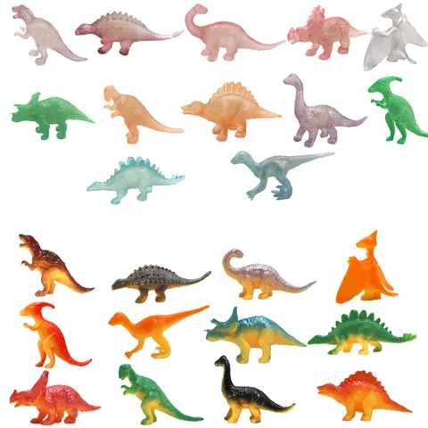 Modelos de Dinosaurios de Simulación Fluorescentes Figuras de Esqueleto de Dinosaurio de Plástico para Niños Juego Educativo